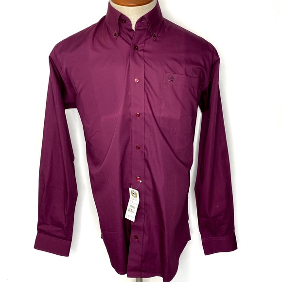 NWT Cinch Men's Dress Shirt Classic Fit Purple S